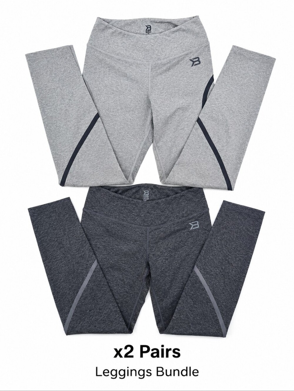 Better Bodies Astoria Leggings Bundle (2) | Light & Dark Grey | Size Small